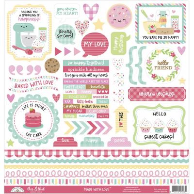 Doodlebug Made With Love - This & That Sticker